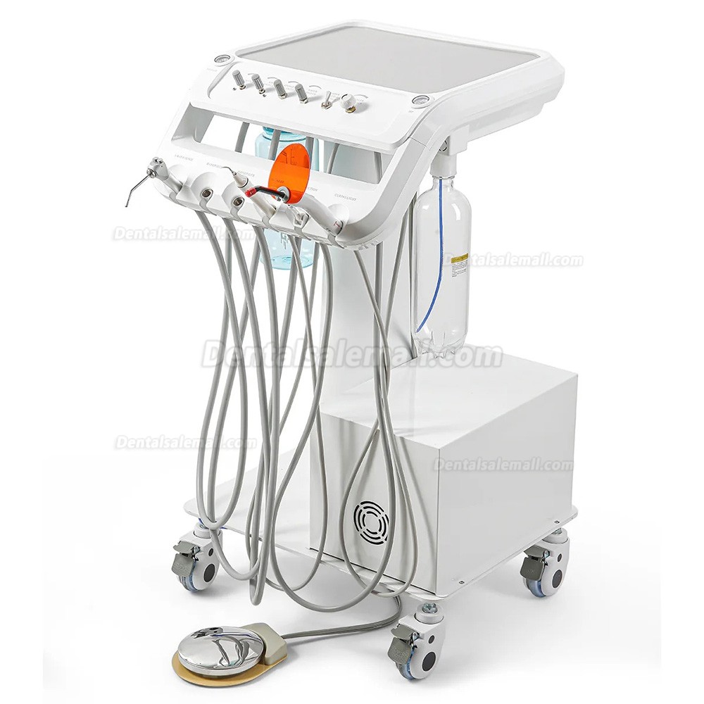 B033 Portable Dental Delivery Unit Mobile Trolley Cart with Air Compressor
